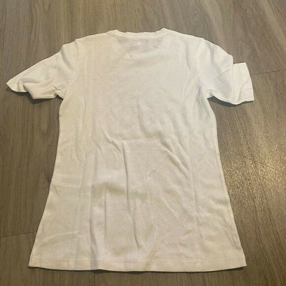 Rag & Bone Womens Ivory Short Sleeve Round Neck Casual Sweater Top Size XSmall - Picture 2 of 7